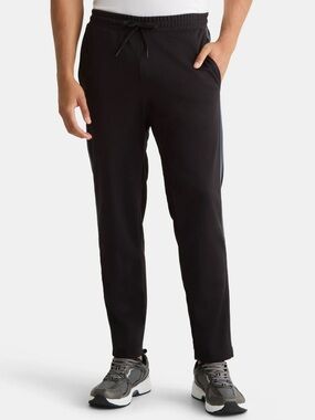Athletic Works Black Men's Jogger Pants with Drawstring